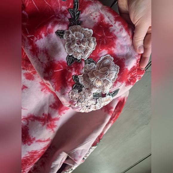 Civil Regime Marble pink and red hoodie. Size medium. - Picture 7 of 7